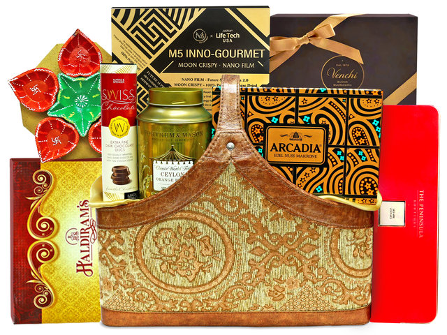 Wine n Food Hamper - Diwali Deepavali Deluxe Food Gift Hamper DW10 - DG1014A1 Photo