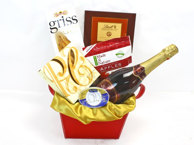 Wine n Food Hamper - Fancy Fine Wine And Chocolate Gift Hamper FH42 - L32305 Photo