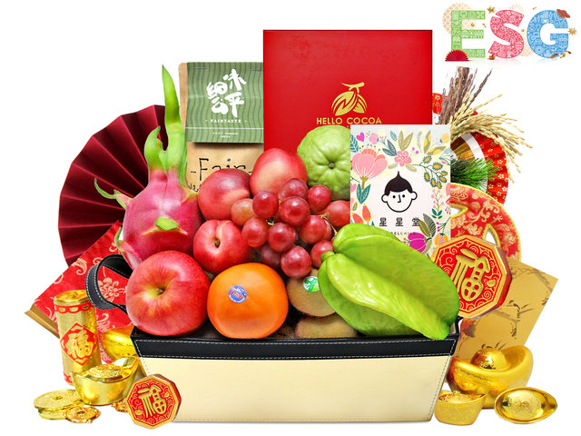 新年果篮Hamper - 农历新年ESG社会企业送礼水果美食礼篮 1208A1 - EC1208A1 Photo